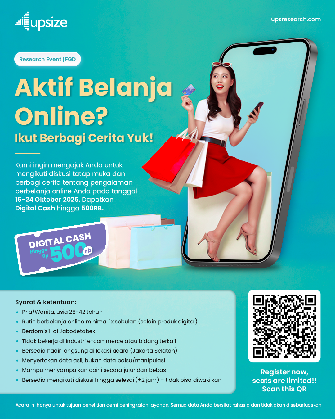 Upsize Research Event - Share Your Online Shopping Story with Us!